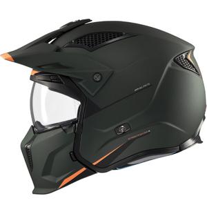 Jethelm mit Maske MT Streetfighter SV S Solid A6 mattgrün
