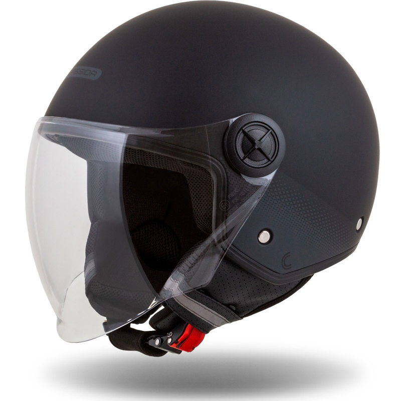 Cassida Handy Schwarz-Grau Offener Motorradhelm