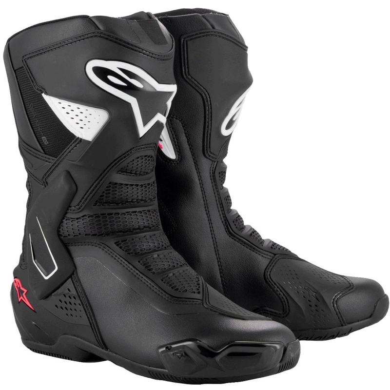Alpinestars Stella SMX-6 3 Damen-Motorradstiefel Schwarz-Weiß-Rosa