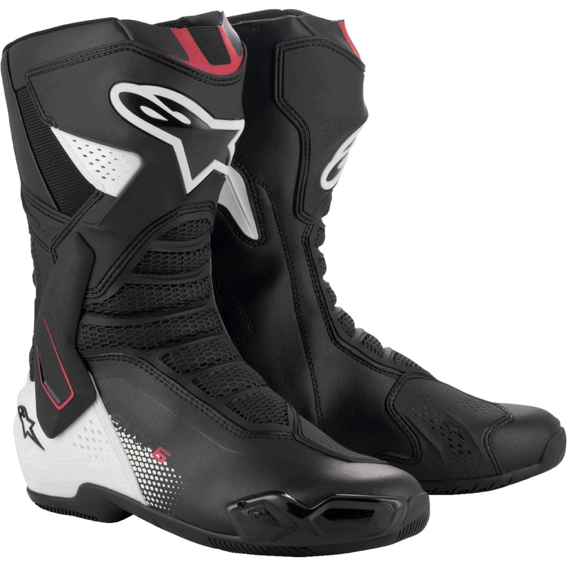 Alpinestars SMX-6 3 Motorradstiefel schwarz-weiß-rot