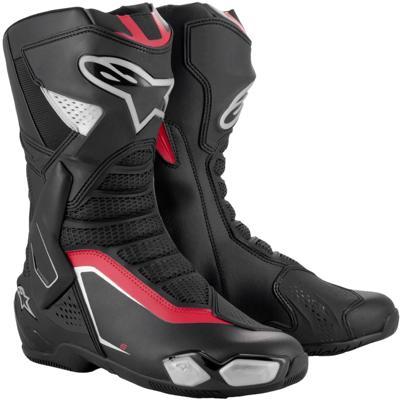 Alpinestars SMX-6 3 Motorradstiefel schwarz-silber-rot