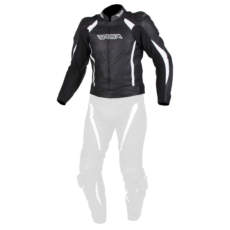 Herren-Motorrad-Jacke RSA Imola schwarz und weiß Ausverkauf
