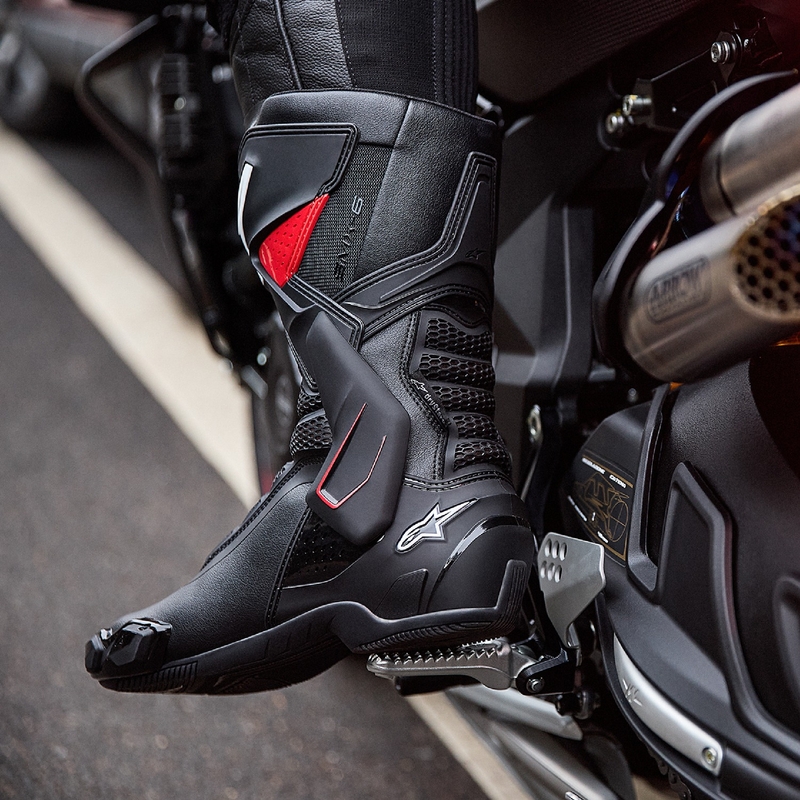 Alpinestars SMX-6 3 Drystar Motorradstiefel schwarz-rot