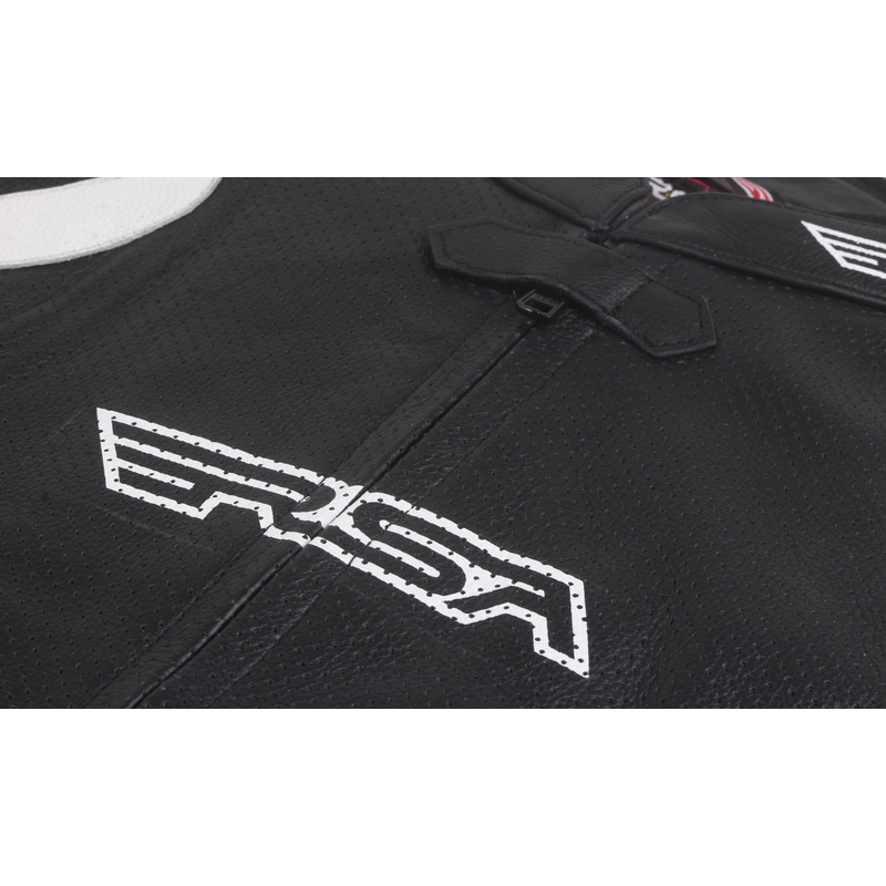 Herren-Motorrad-Jacke RSA Imola schwarz und weiß Ausverkauf
