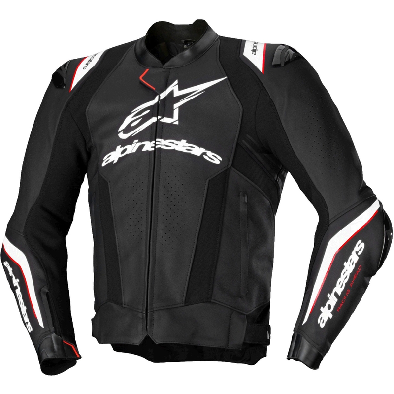 Leder-Motorradjacke Alpinestars Missile 3 Ignition schwarz-weiß