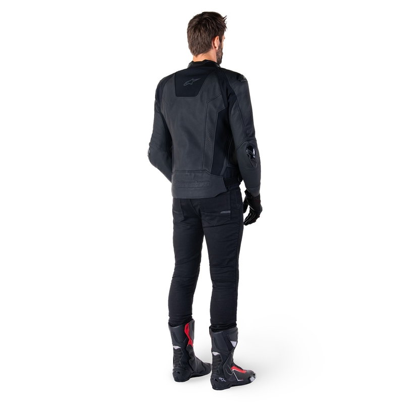 Alpinestars Missile 3 Leder-Motorradjacke schwarz-schwarz