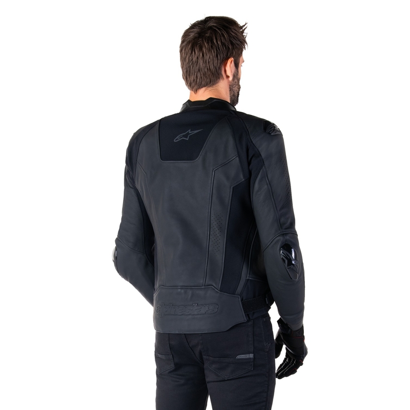 Alpinestars Missile 3 Leder-Motorradjacke schwarz-schwarz
