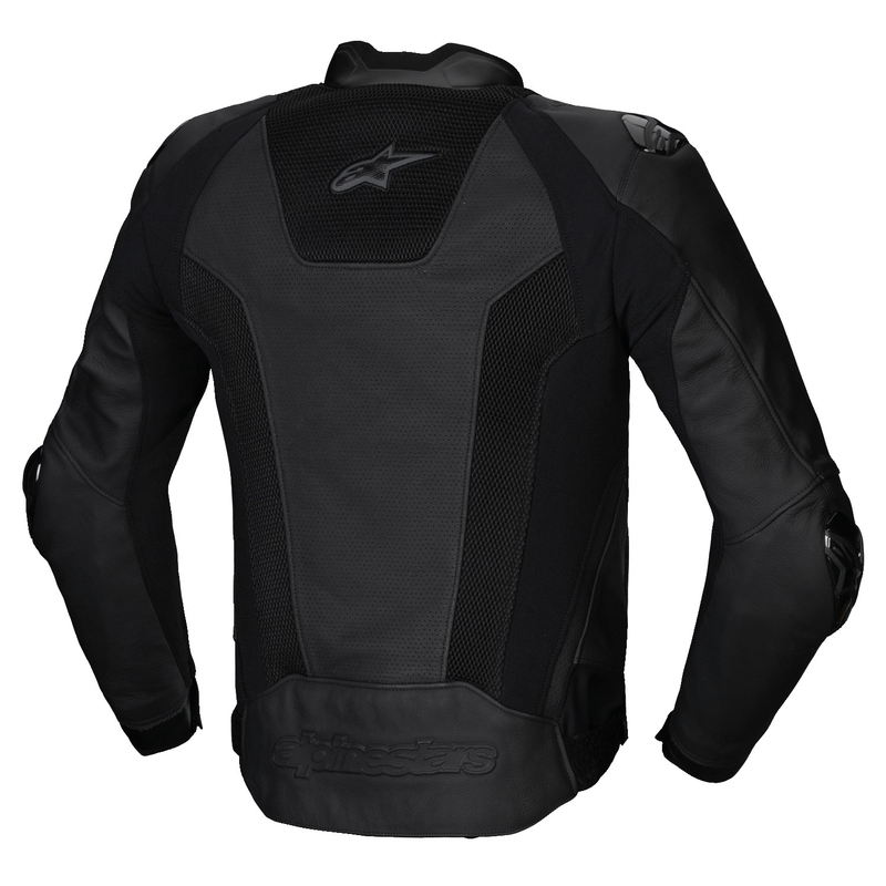 Alpinestars Missile 3 Airflow Leder-Motorradjacke schwarz-schwarz