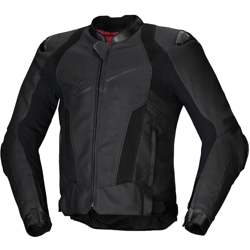 Alpinestars Missile 3 Airflow Leder-Motorradjacke schwarz-schwarz