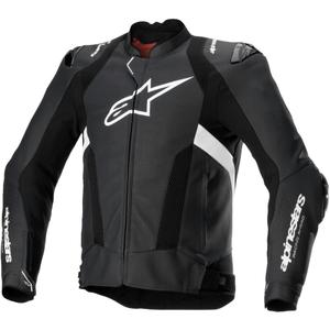 Leder-Motorradjacke Alpinestars Missile 3 Airflow schwarz-weiß
