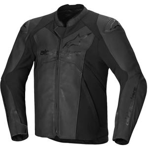 Alpinestars Faster 3 Leder-Motorradjacke schwarz-schwarz