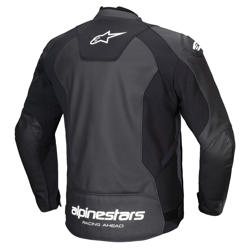 Leder-Motorradjacke Alpinestars Faster 3 schwarz-weiß