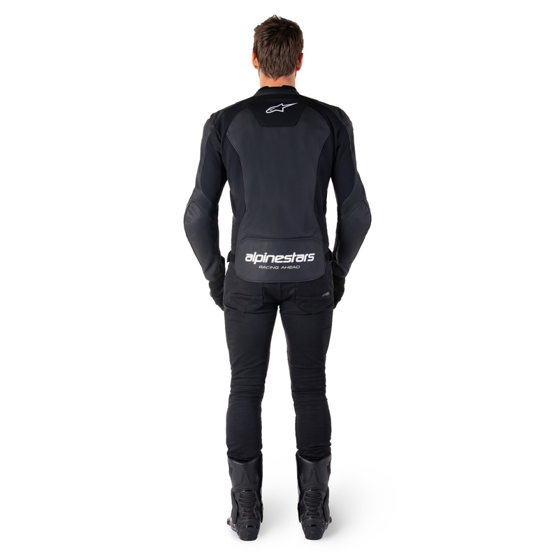 Leder-Motorradjacke Alpinestars Faster 3 schwarz-weiß