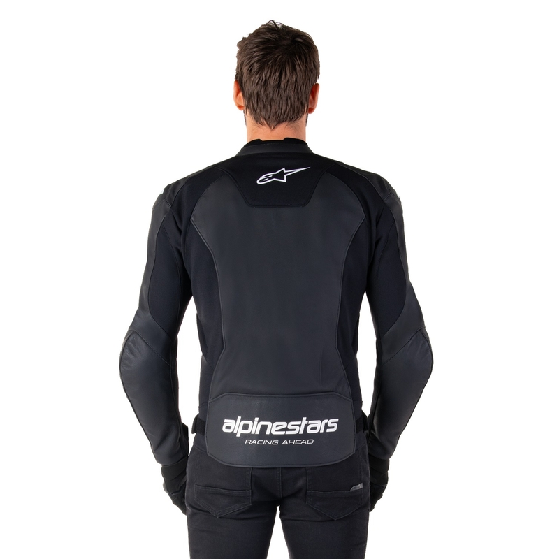 Leder-Motorradjacke Alpinestars Faster 3 schwarz-weiß