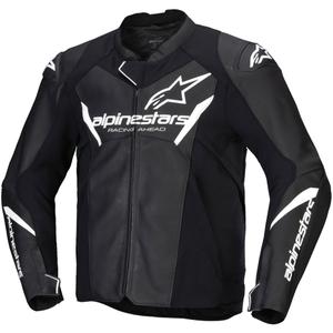 Leder-Motorradjacke Alpinestars Faster 3 schwarz-weiß