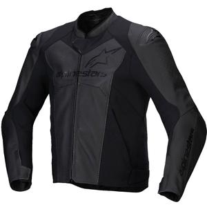 Alpinestars Faster 3 Airflow Leder-Motorradjacke schwarz-schwarz