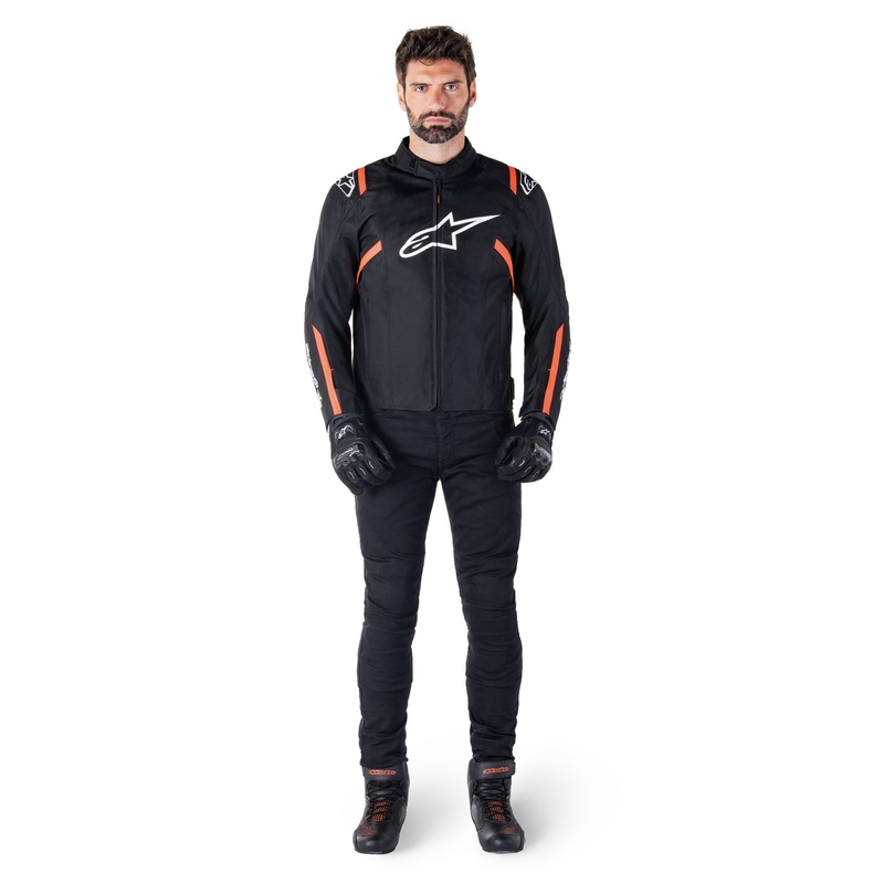 Alpinestars T-SPS 2 Wasserdichte Motorradjacke Schwarz-Weiß-Fluorot