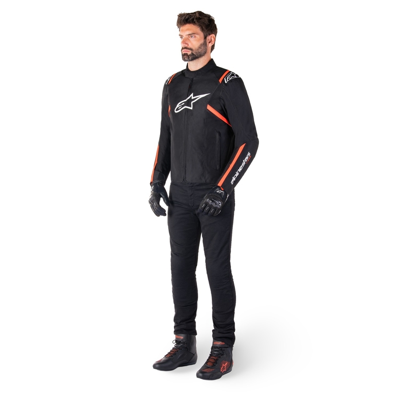 Alpinestars T-SPS 2 Wasserdichte Motorradjacke Schwarz-Weiß-Fluorot