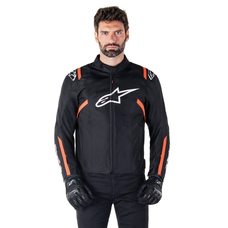 Alpinestars T-SPS 2 Wasserdichte Motorradjacke Schwarz-Weiß-Fluorot