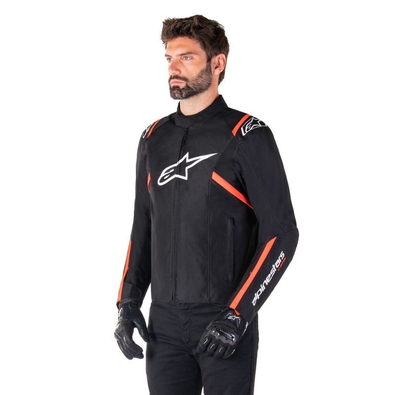 Alpinestars T-SPS 2 Wasserdichte Motorradjacke Schwarz-Weiß-Fluorot