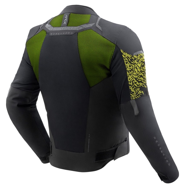 Rebelhorn Jax Motorradjacke schwarz-fluogelb