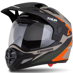 Enduro-Helm Cassida Tour 2.0 X-tra matt sand-orange-grün-schwarz