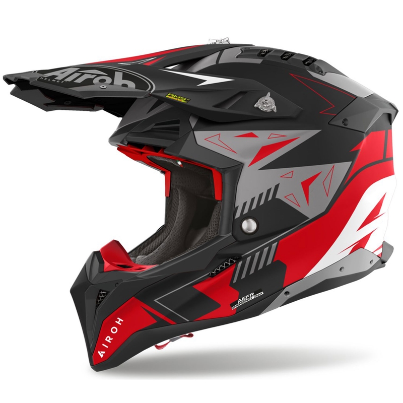 Motocross-Helm Airoh Aviator 3 Spin rot matt