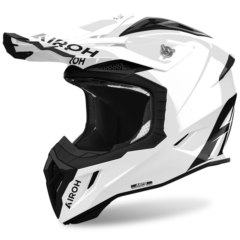 Motocross-Helm Airoh Aviator ACE 2 Farbe weiß glänzend