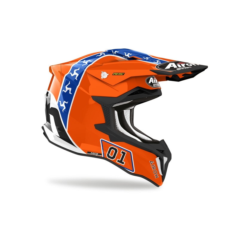 Airoh Strycker Hazzard Motocrosshelm orange Ausverkauf