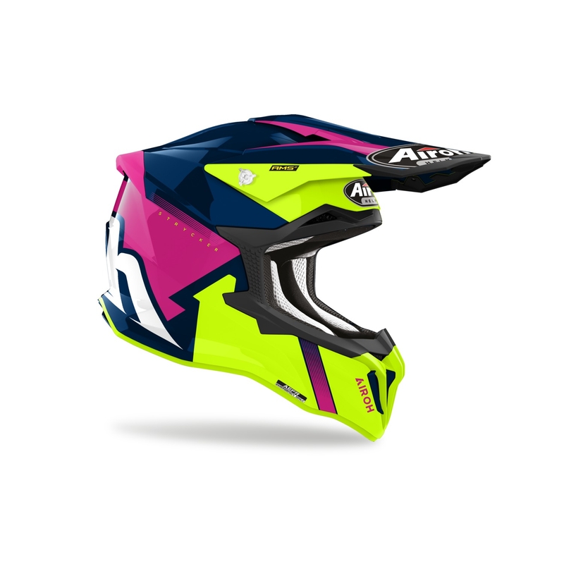 Airoh Strycker Blazer blau-rosa Motocross-Helm Ausverkauf