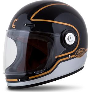 Integral Motorradhelm Cassida Fibre Jawa Sport schwarz-silber-gold