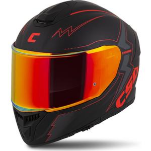 Cassida Integral GT 2.1 Flash Schwarz-Rot-Grau Motorradhelm
