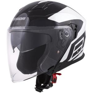 Cassida Jet Tech Corso Open Motorradhelm schwarz und weiß