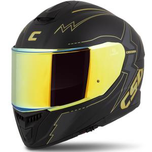 Cassida Integral GT 2.1 Flash schwarz-gold-grauer Motorradhelm