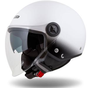 Cassida Handy Plus offener Motorradhelm weiß-schwarz