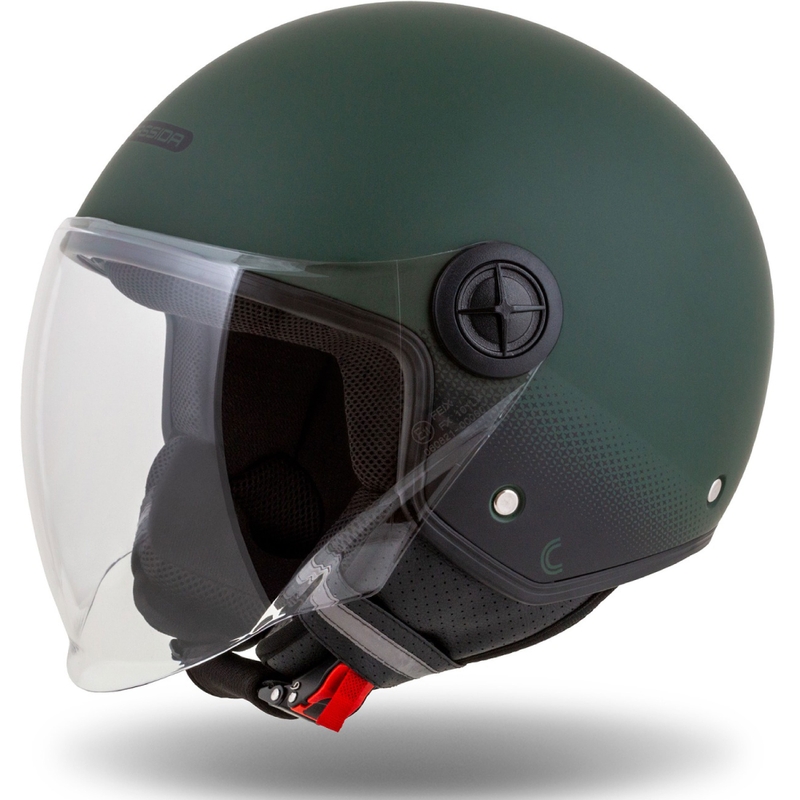 Cassida Handy offener Motorradhelm grün-schwarz