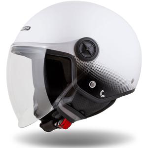 Cassida Handy offener Motorradhelm weiß-schwarz
