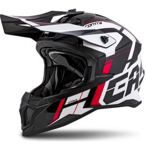Motocross Helm Cassida Cross Pro II Contra weiß-rot-schwarz