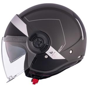 Offener Motorradhelm MT Viale SV S 68 Unit D2 schwarz-grau Ausverkauf