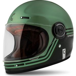 Cassida Fibre Super Hooligan Schwarz-Grün Integral-Motorradhelm Ausverkauf