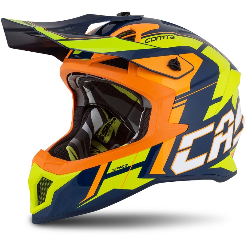 Motocross-Helm Cassida Cross Pro 2 Contra fluo gelb-orange-blau