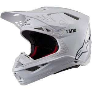 Alpinestars Supertech S-M10 Solider weißer Motocross-Helm