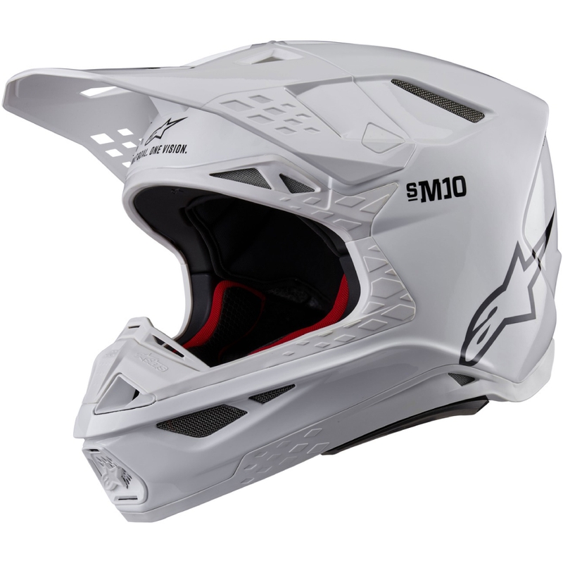 Alpinestars Supertech S-M10 Solider weißer Motocross-Helm