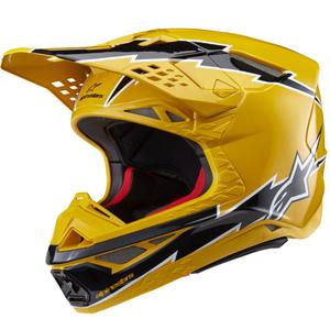 Alpinestars Supertech S-M10 Ampress Motocrosshelm schwarz-gelb