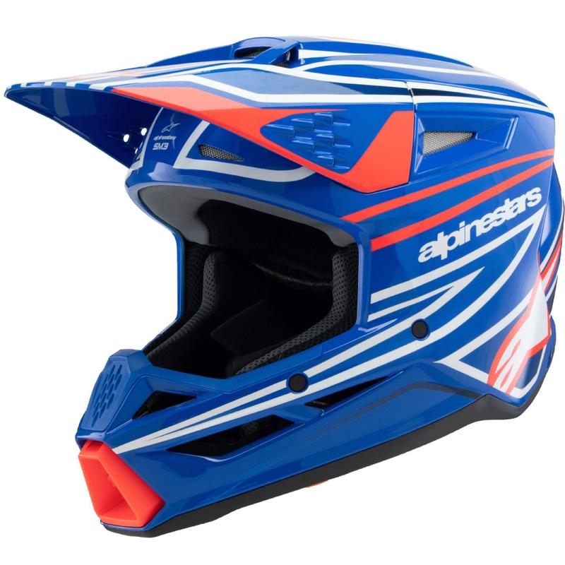 Alpinestars S-M3 WURX Kinder Motocrosshelm blau-rot-weiß-schwarz