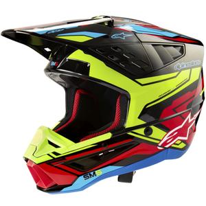 Motocross-Helm Alpinestars S-M5 Action 2 fluo gelb-fluo rot