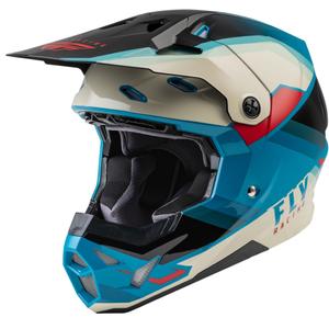 Motocross-Helm FLY Racing Formula CP schwarz-grau-türkis