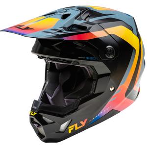 Motocross-Helm FLY Racing Formula CP schwarz-grau-regenbogen