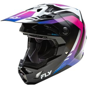 Motocross-Helm FLY Racing Formula CP weiß-schwarz-lila