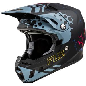 Motocross-Helm FLY Racing Formula CC Tektonic schwarz-grau